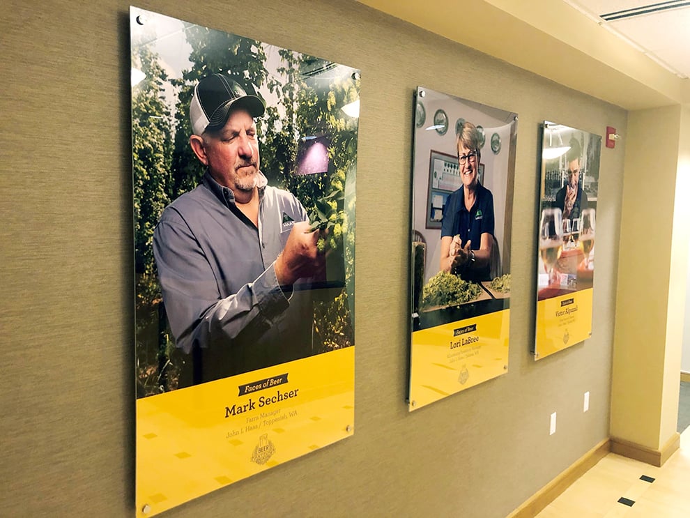 Acrylic Signs in Charlotte, NC designed and installed using Plexiglass for custom interior displays