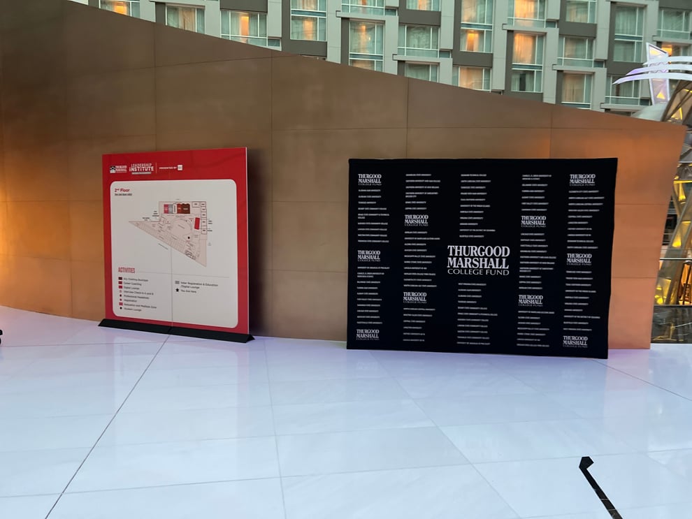 beMatrix event display rental with SEG fabric graphics in Charlotte, NC