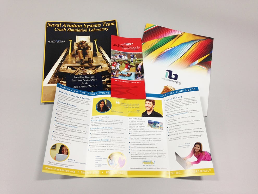 Brochure Printing in Concord, NC printed and mailed for branded Z-fold and full-color marketing materials