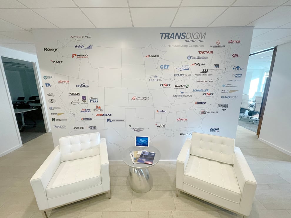 Branded workplace interiors with custom signs in Charlotte, NC