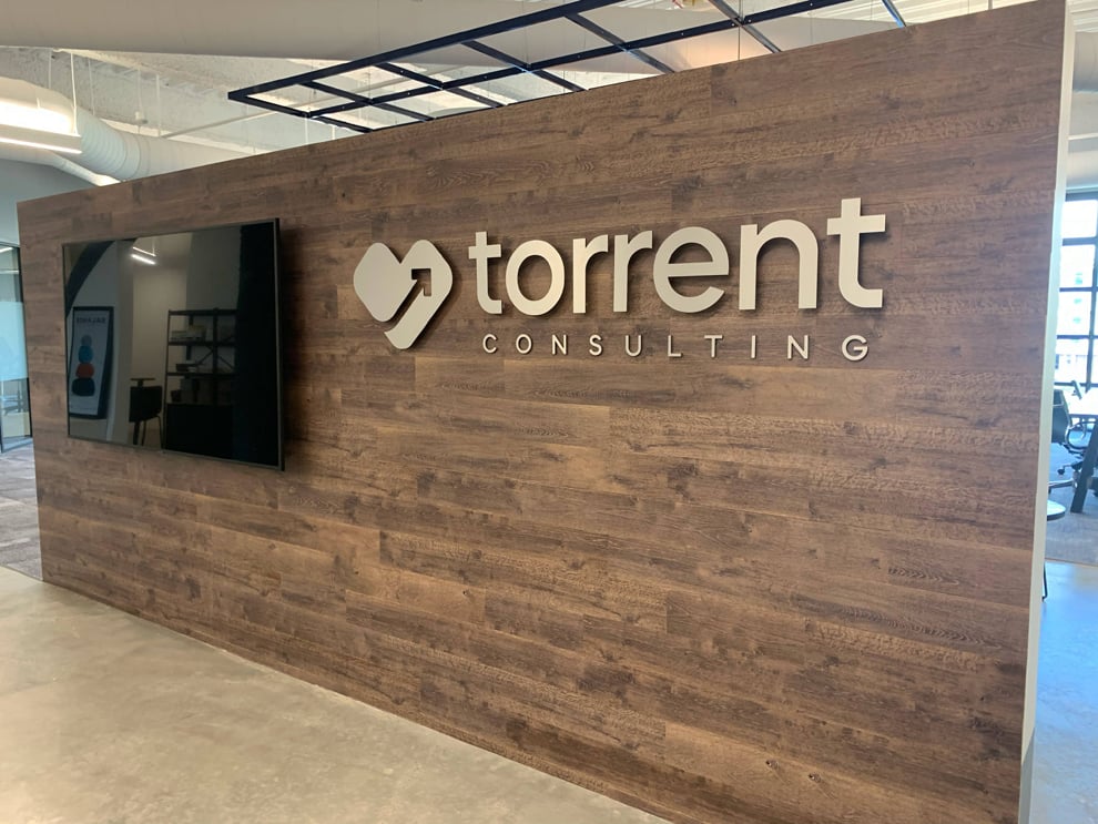 Dimensional Letters in Statesville, NC designed and installed for office reception walls