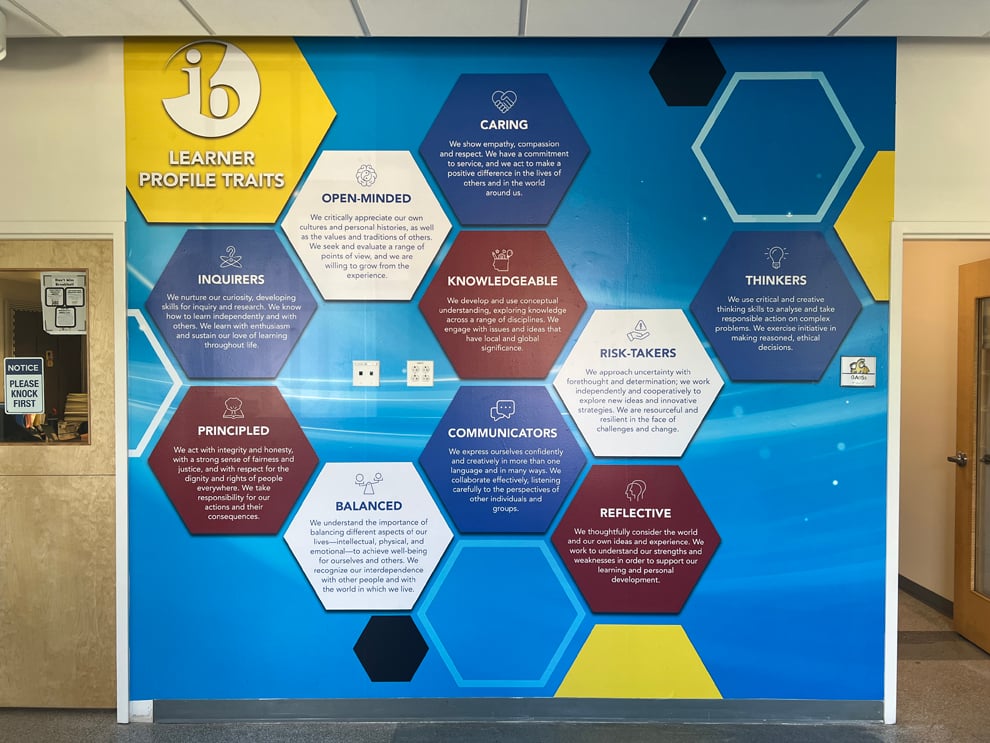 Custom workplace wall graphics created with environmental graphic design in Charlotte, NC
