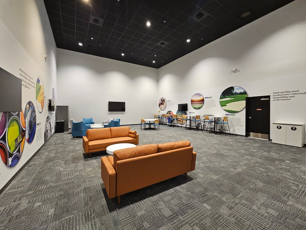 Environmental graphics and wall wraps installed for company branding in Charlotte, NC