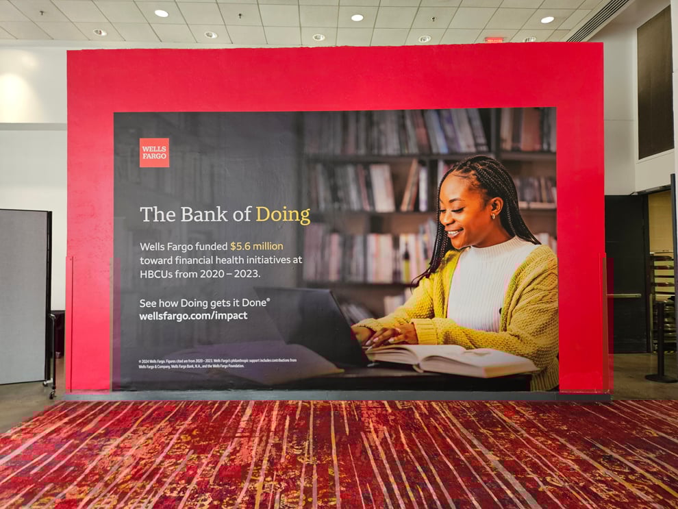 Event environments created with signage and large-format graphics in Charlotte, NC