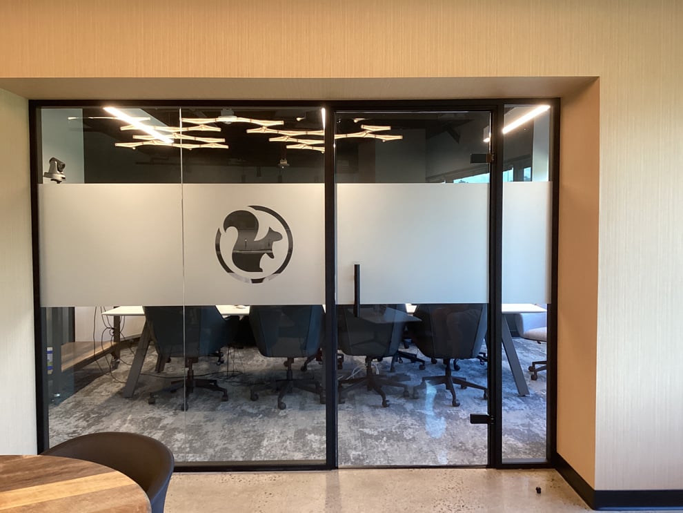 Frosted Vinyl in Charlotte, NC designed and installed for corporate environments and branded spaces
