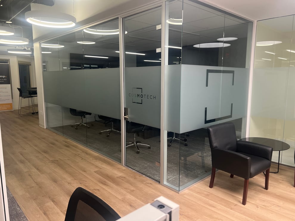 Frosted Vinyl in Charlotte, NC designed and installed for modern office interiors and conference rooms