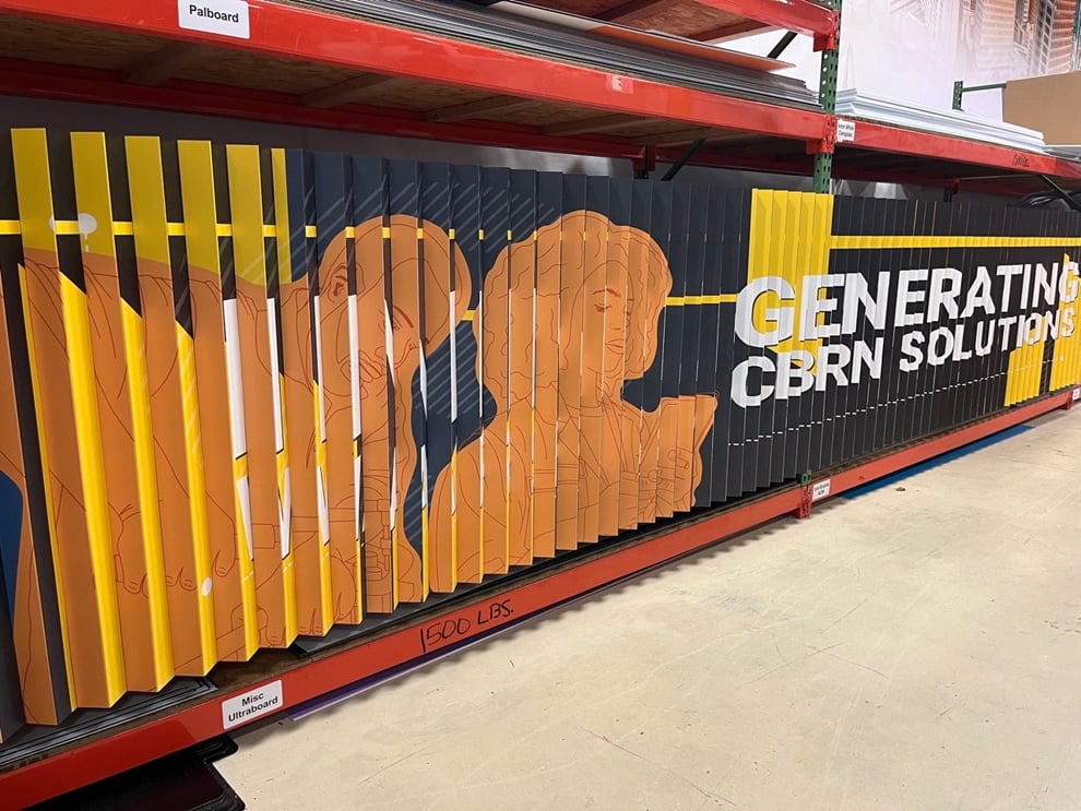 Free-standing lenticular event displays designed for venues in Charlotte, NC