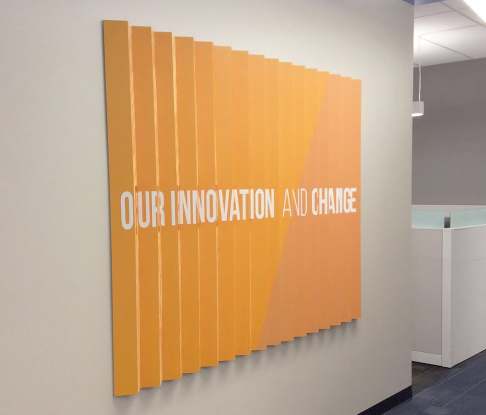 Lenticular wall displays highlighting company culture in Charlotte, NC