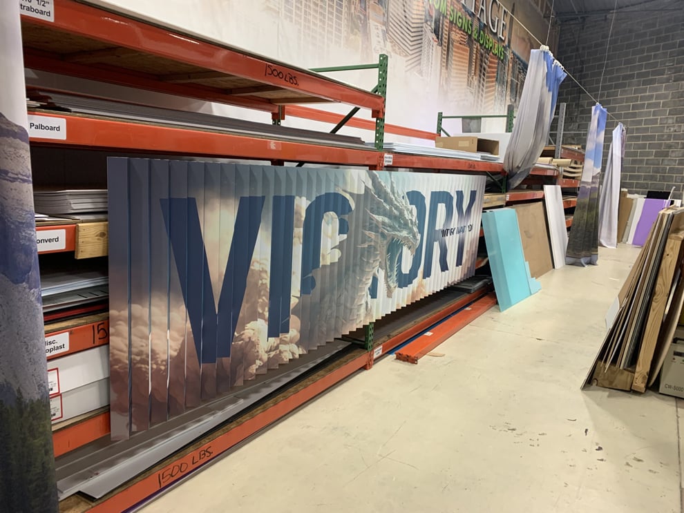 Large-scale lenticular wall displays with custom graphics in Charlotte, NC