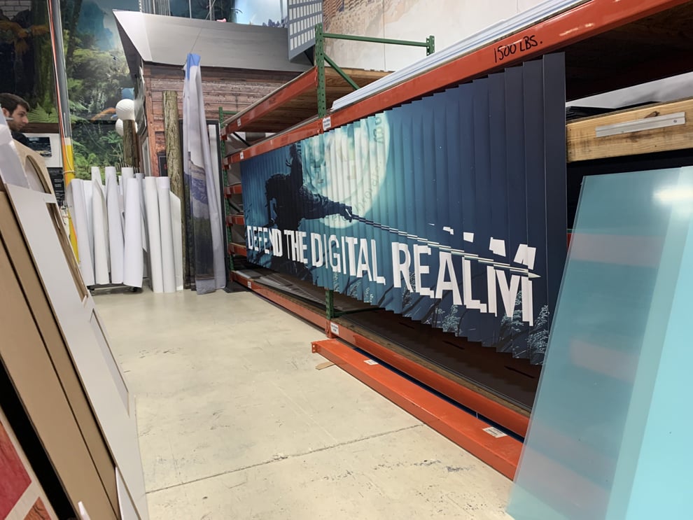 Free-standing lenticular event displays with branded signage in Charlotte, NC