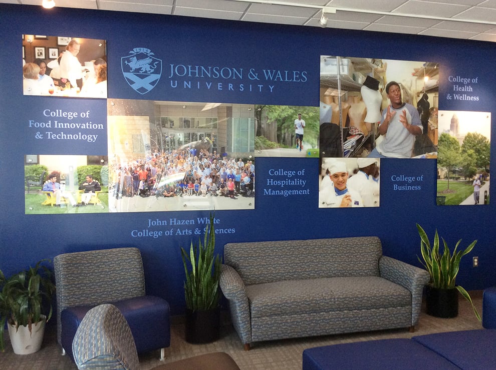 Lobby Signs Salisbury NC designed and installed for corporate wall branding in office environments