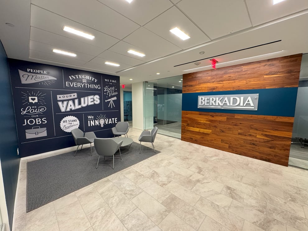 Corporate office signs with custom branding installed in Charlotte, NC