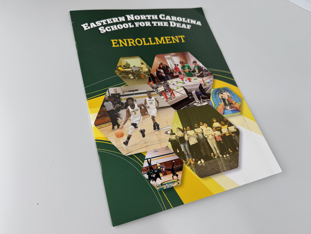 Presentation Folders in Charlotte, NC designed and printed with stitched pockets for marketing handouts