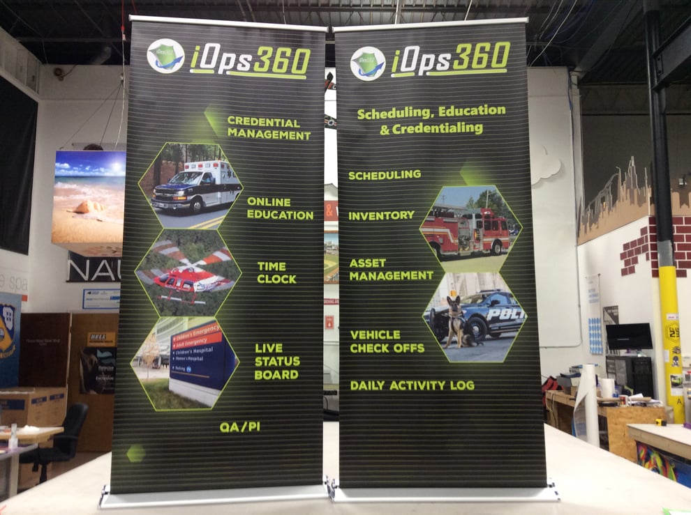 Branded retractable banner stand for business promotion Concord, NC