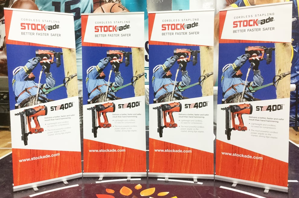 Retail retractable banner display with custom graphics Concord, NC