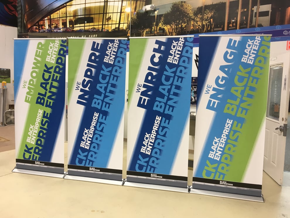 Branded retractable banner used for trade show display Concord, NC