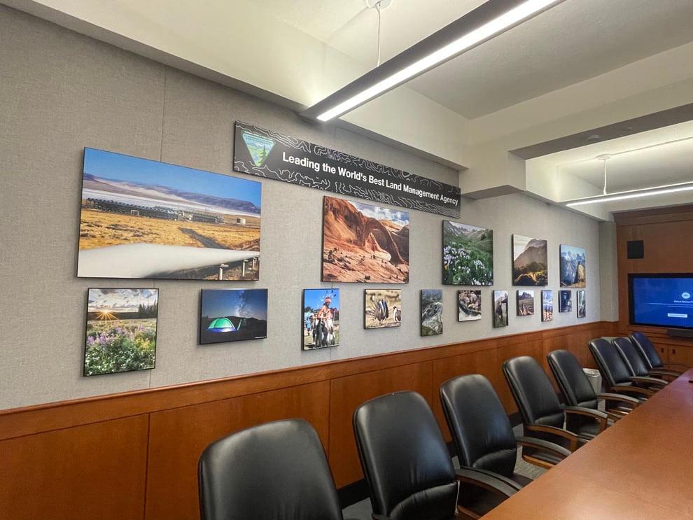  Large SEG fabric graphics installed for tradeshow displays in Charlotte, NC