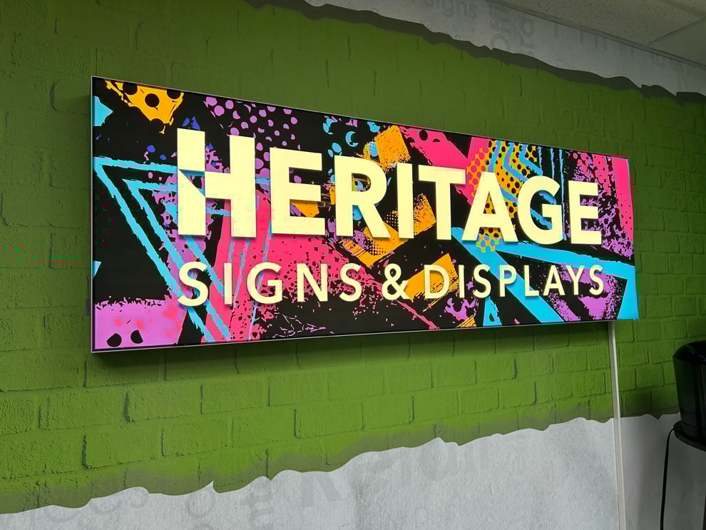 Custom SEG fabric graphics with lightbox display for events in Charlotte, NC
