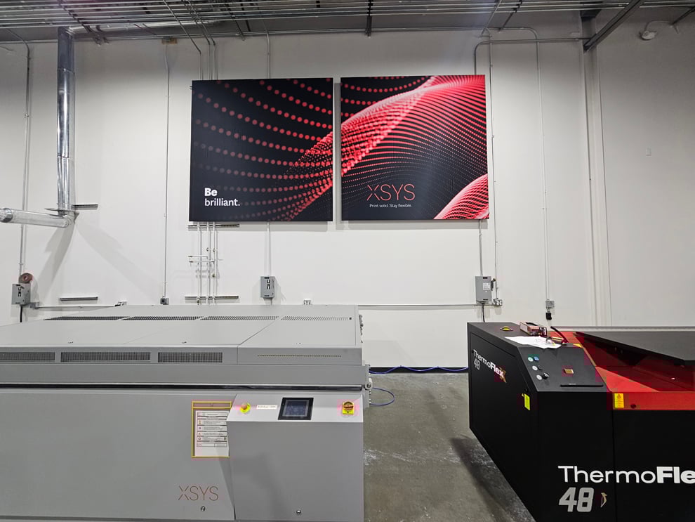 SEG fabric graphics with illuminated branding display in Charlotte, NC