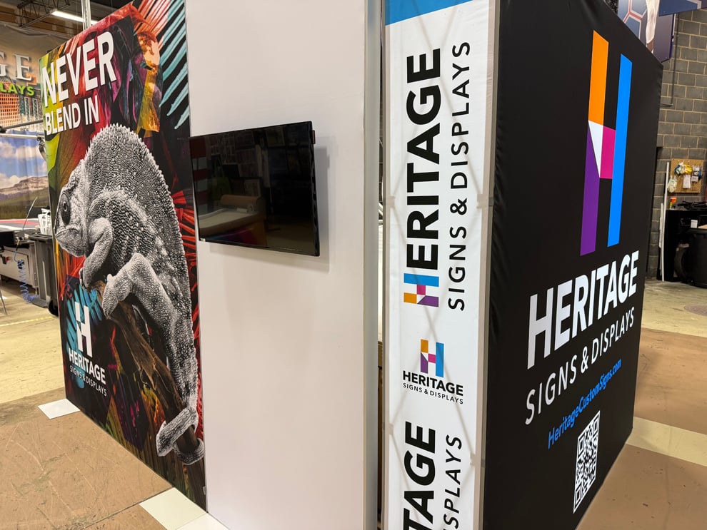 SEG fabric graphics and LED lightbox wall display in Charlotte, NC