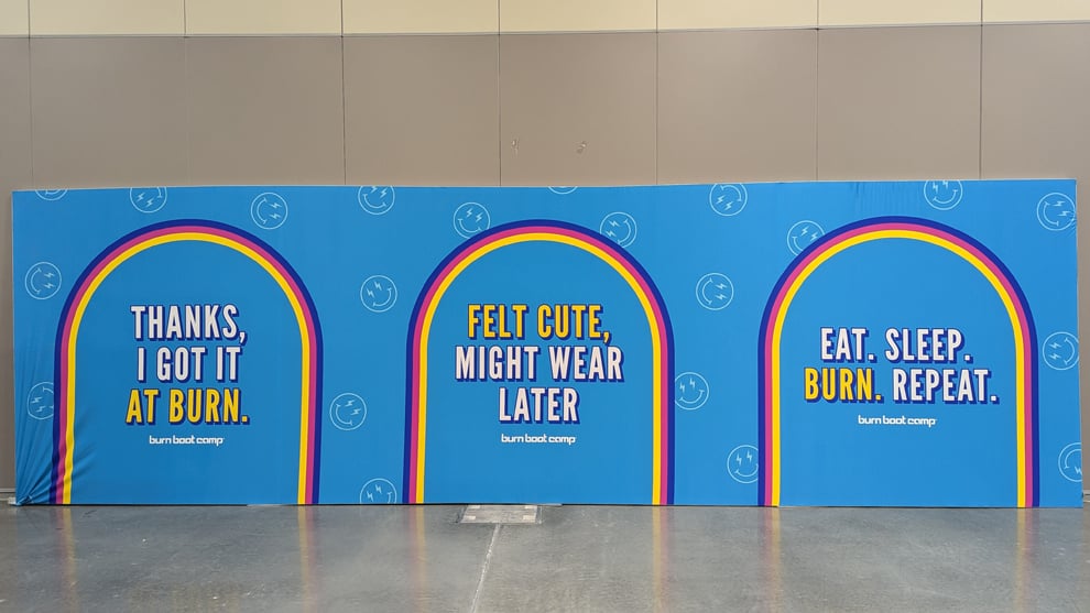 SEG fabric graphics with backlit frame system for branding in Charlotte, NC