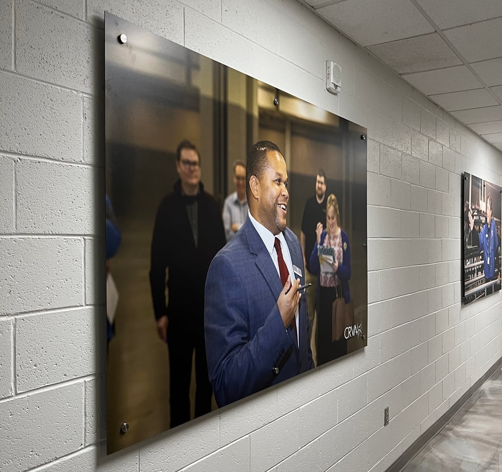 Standoff Mounted Signs in Concord, NC designed and installed for branded interior environments