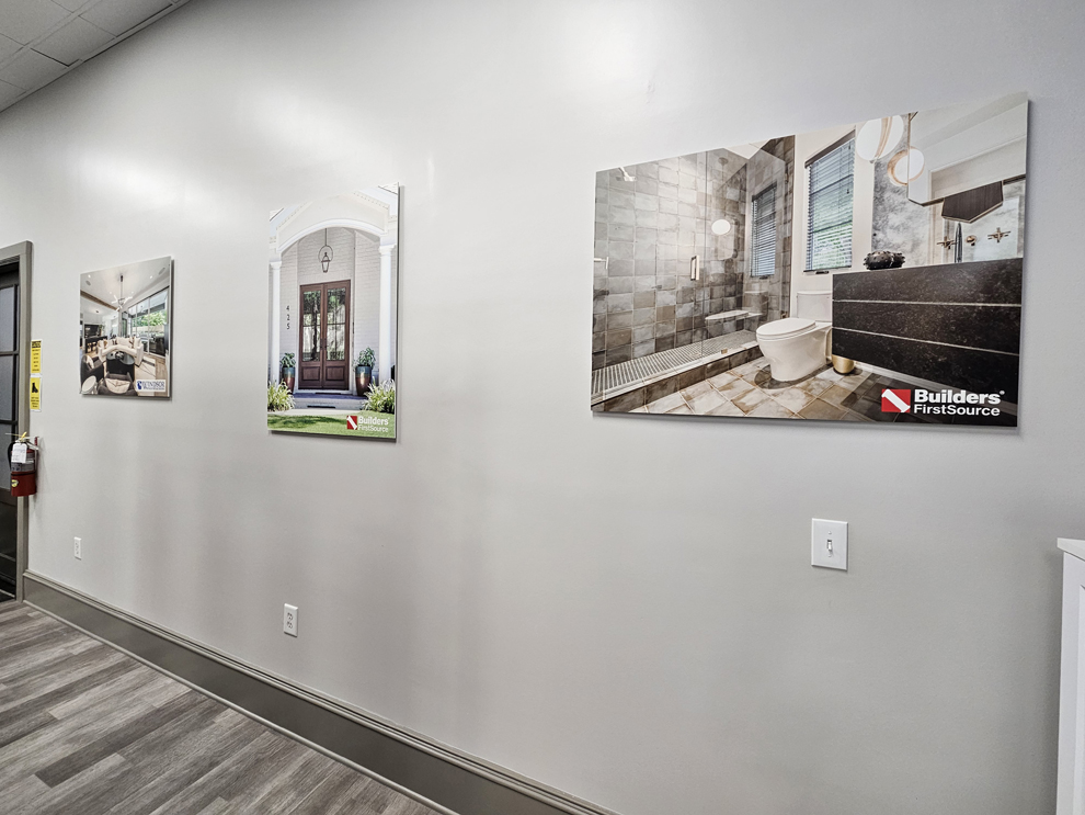 Standoff Mounted Signs in Gastonia, NC designed and installed for LED backlit office signage and wayfinding