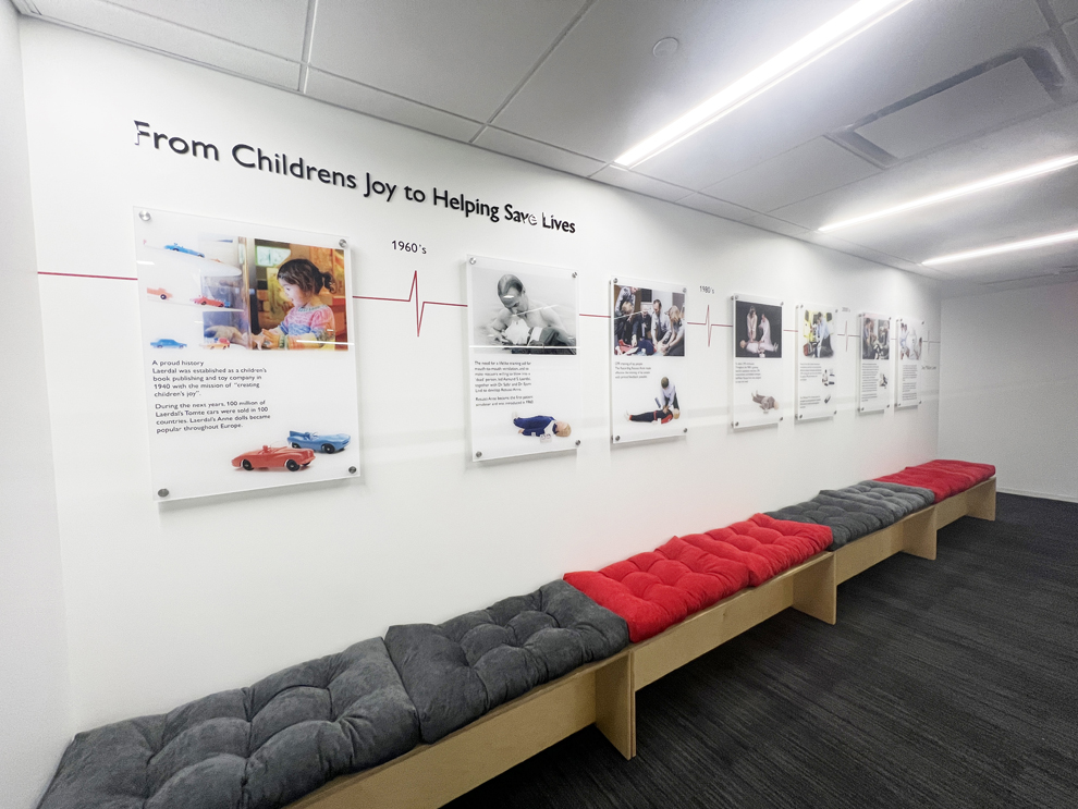 Standoff Mounted Signs in Mooresville, NC designed and installed for lobby signage and client-facing displays