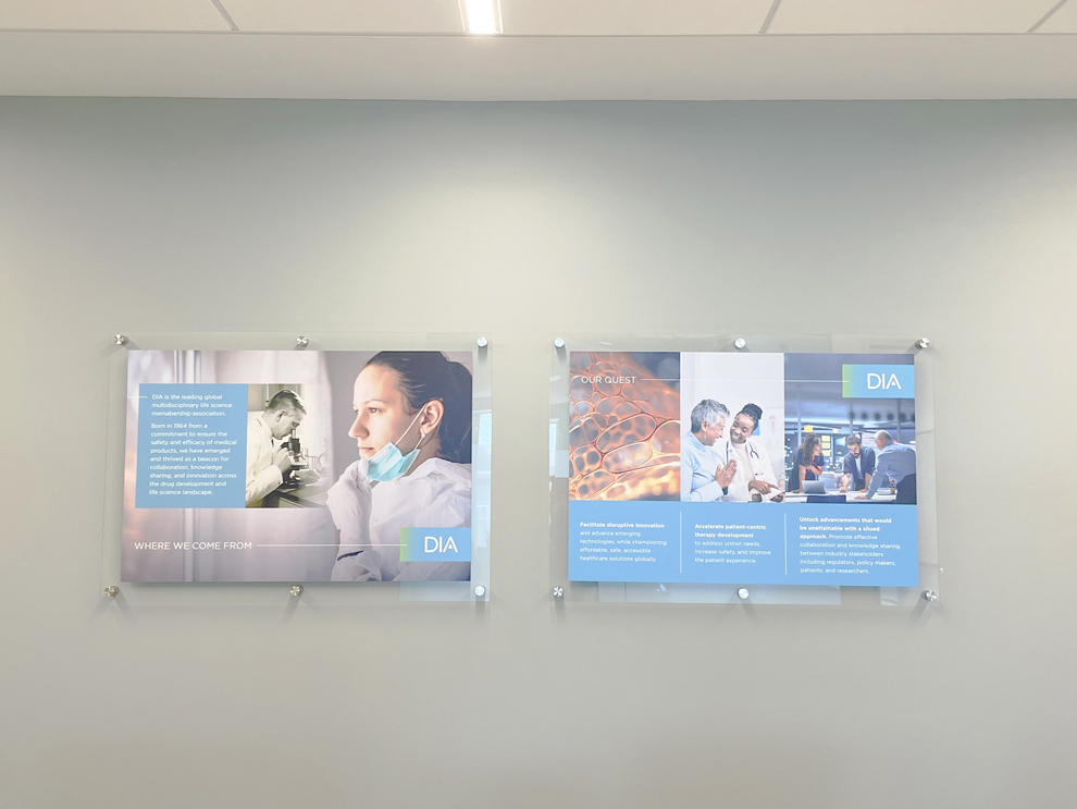 Standoff Mounted Signs in Rock Hill, SC designed and installed for acrylic wall signs and business branding