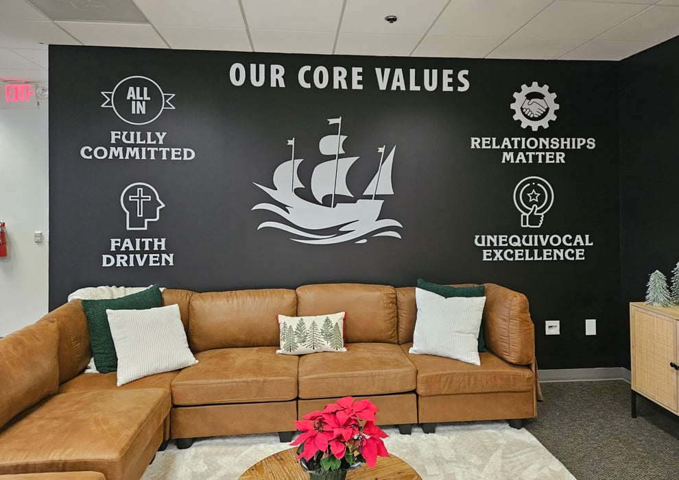 Creative wall displays for offices in Charlotte, NC