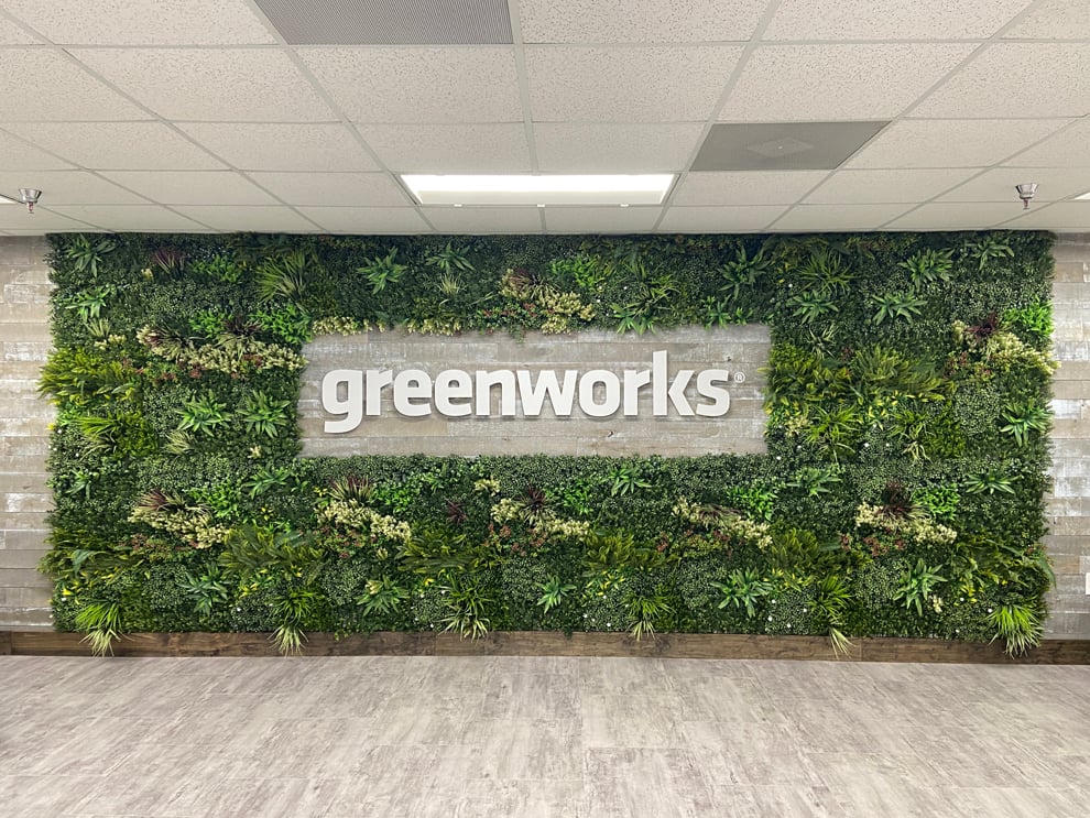 Large format wall displays for Charlotte, NC workplace branding