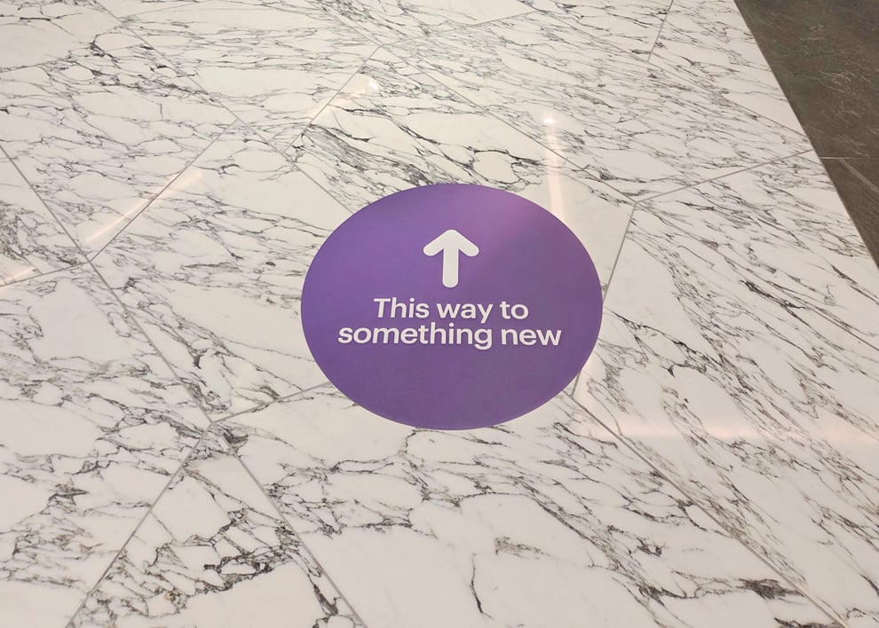 Interior directional signage designed for events in Charlotte, NC