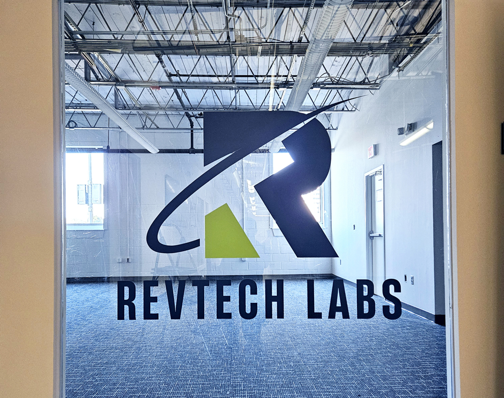 Window Graphics in Concord, NC designed and installed for office branding and privacy