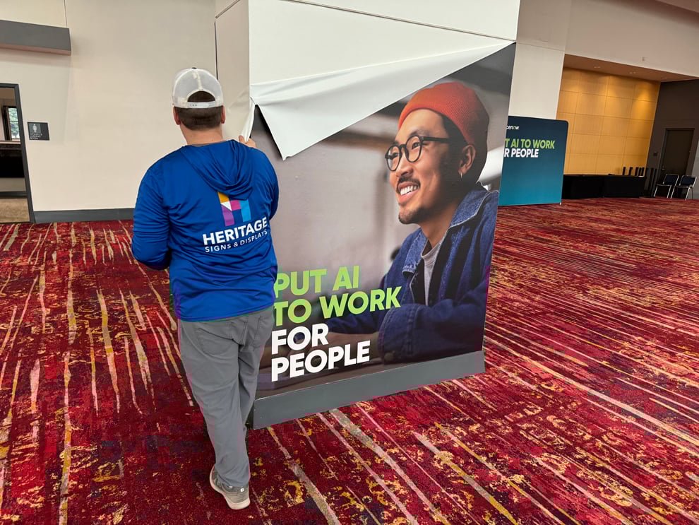 Window graphics and sign installation for office branding in Charlotte NC